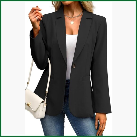 Lightweight Slim Fit Blazer with Pockets for Business Casual